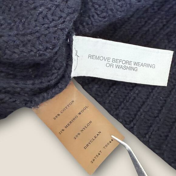 Ann Taylor Merino Wool Blend Long Sleeve V Neck Rib Tunic Sweater Size M Black - Picture 13 of 13